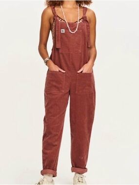 Lucy & Yak Dusty Rose Overalls - Corduroy Relaxed Fit XL